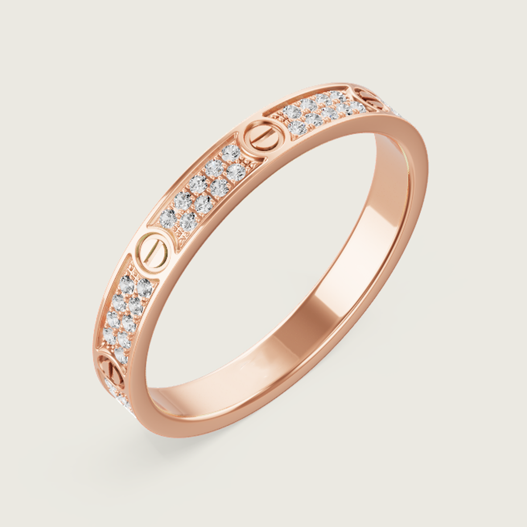 VINCULUM PAVÉ BAND Rose Gold
