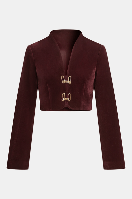 MARQUIS | VELVET CROPPED JACKET
