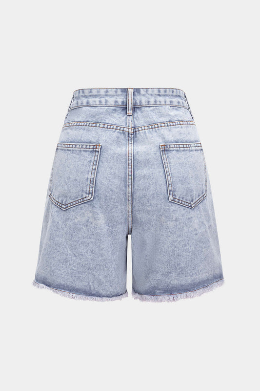 ANOUK | ASYMMETRIC DENIM SHORTS