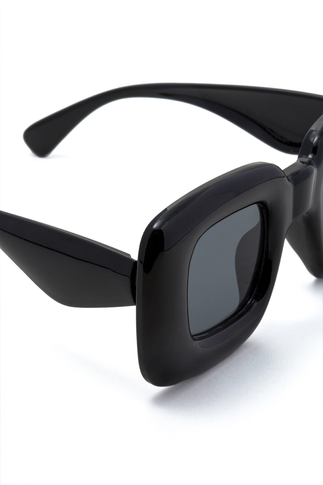 Inflated Square Frame Sunglasses BLACK ONE SIZE