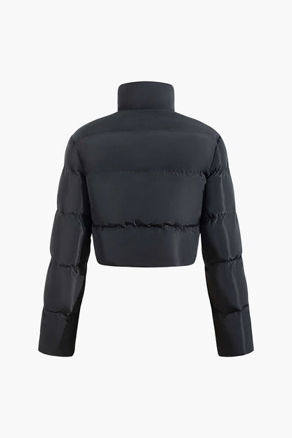 KORIN | CROPPED PUFFER JACKET BLACK