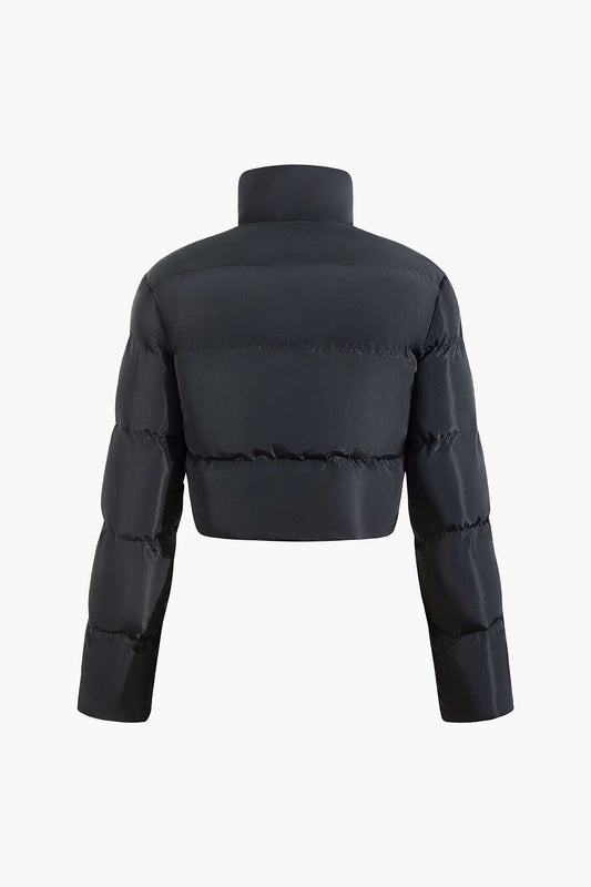 KORIN | CROPPED PUFFER JACKET BLACK