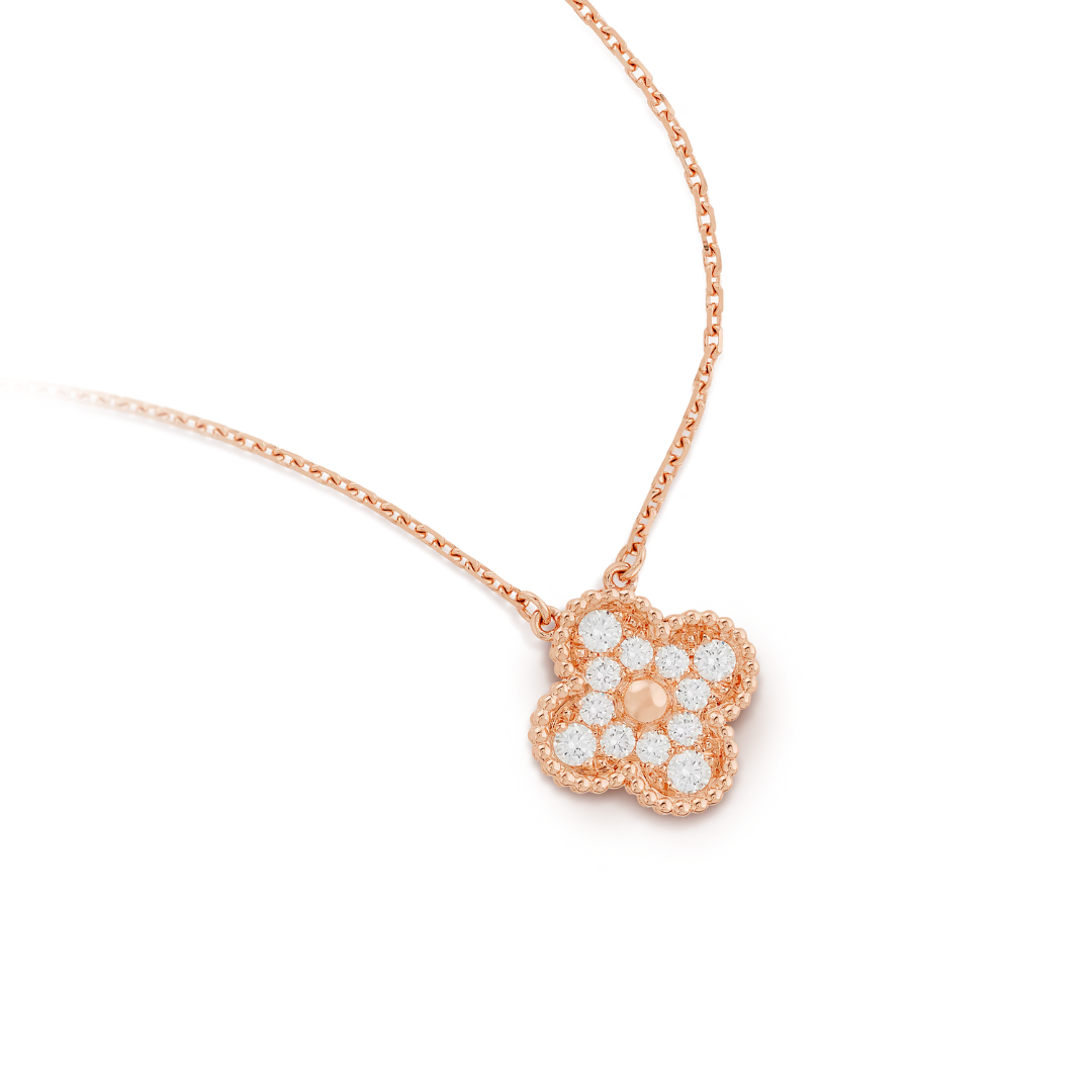 STELLA PAVÉ CLOVER NECKLACE