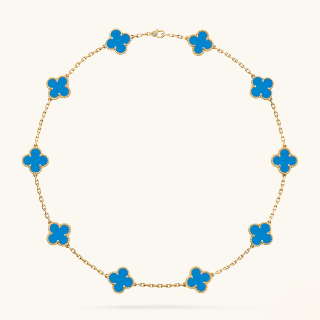 STELLA BLUE CLOVER NECKLACE