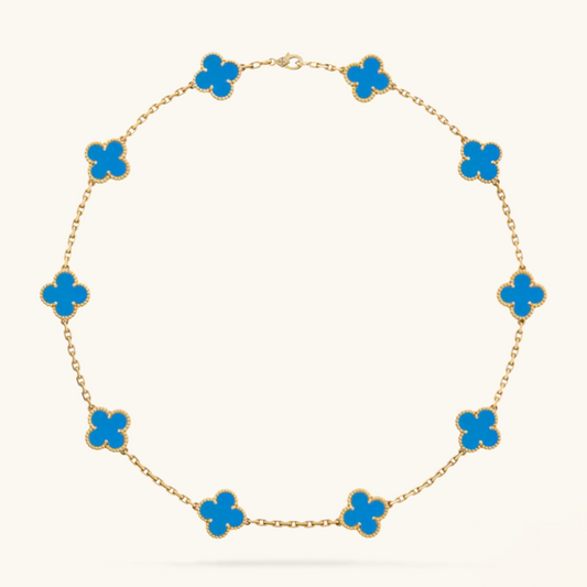 STELLA BLUE CLOVER NECKLACE