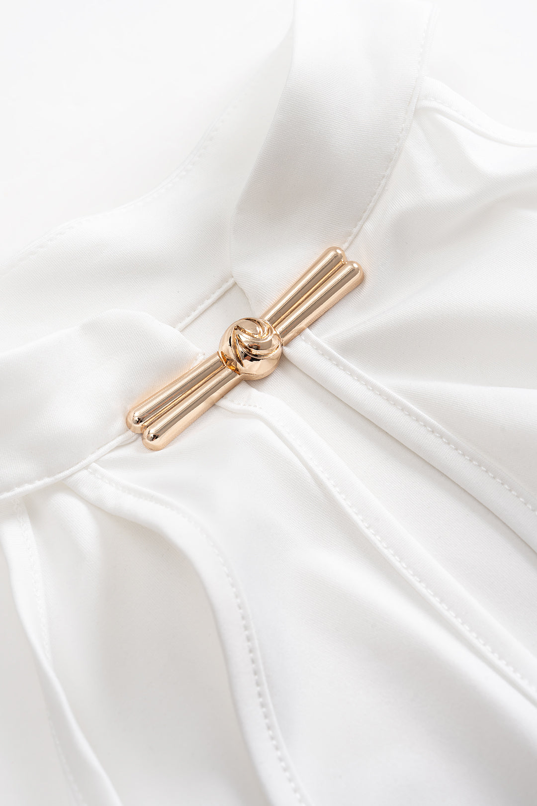 LYRA | HALTER NECK KEYHOLE TOP BROWN