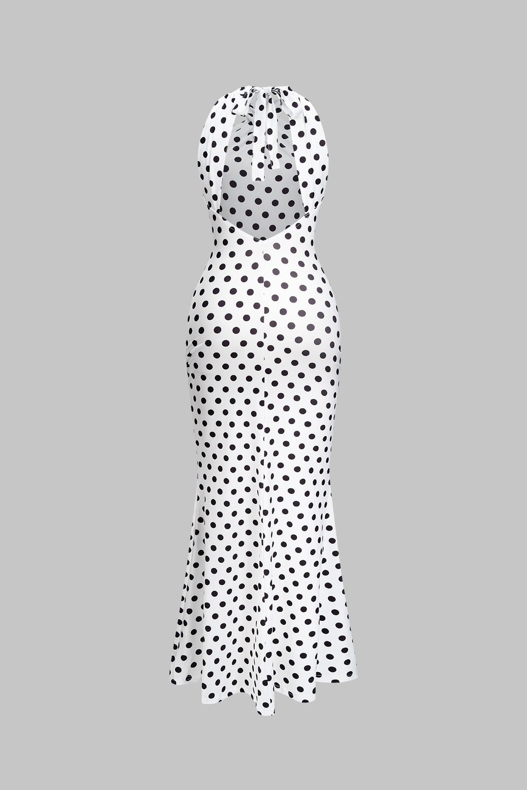 DALIA | POLKA DOT HALTER MAXI DRESS