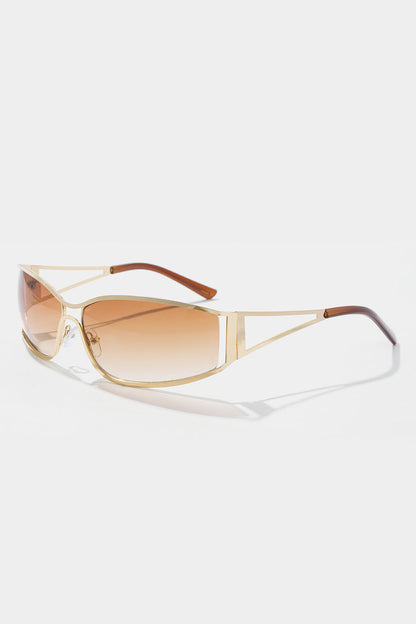 SOLÉ | GOLD SHIELD SUNGLASSES GOLD ONE SIZE