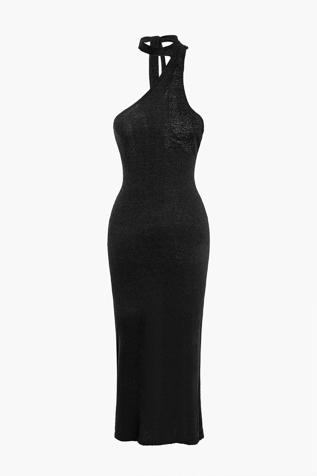 ASTRA | HALTER NECK SHIMMER DRESS