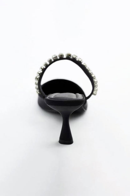 AURORA CRYSTAL MULES BLACK