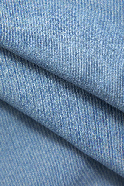 NOÉMI | BLACK CARGO JEANS WASH BLUE