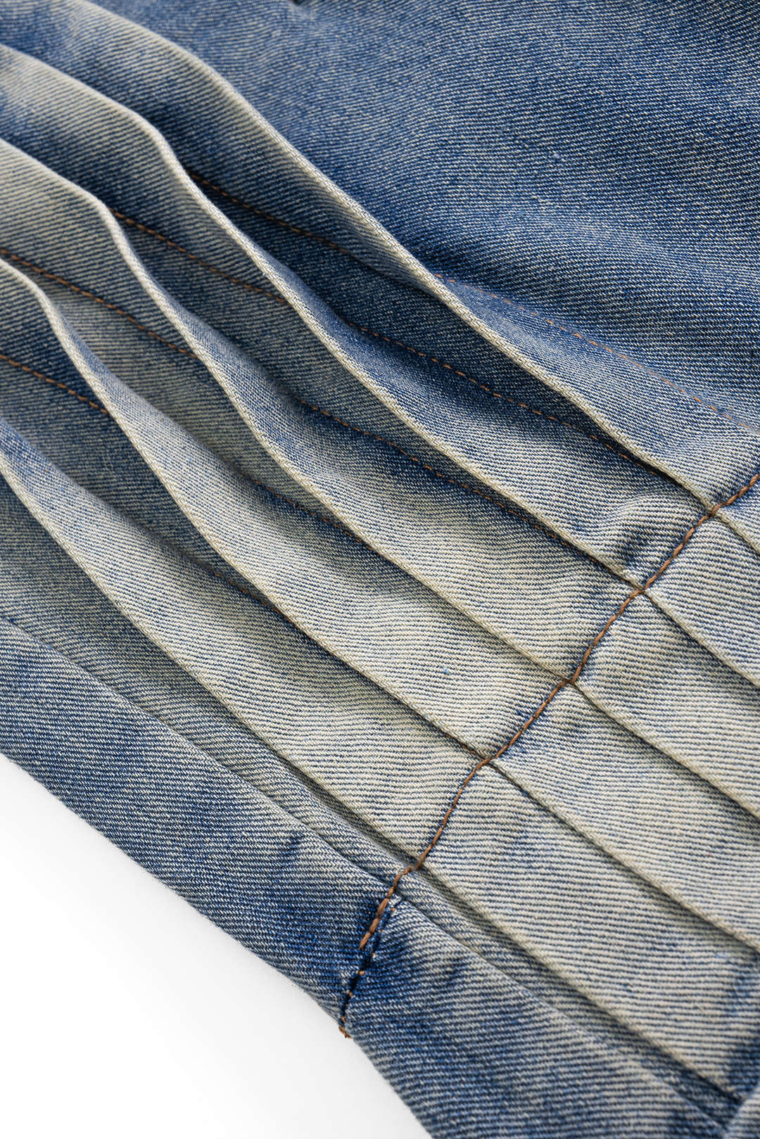 Denim Pleated Pocket Jeans STEEL BLUE