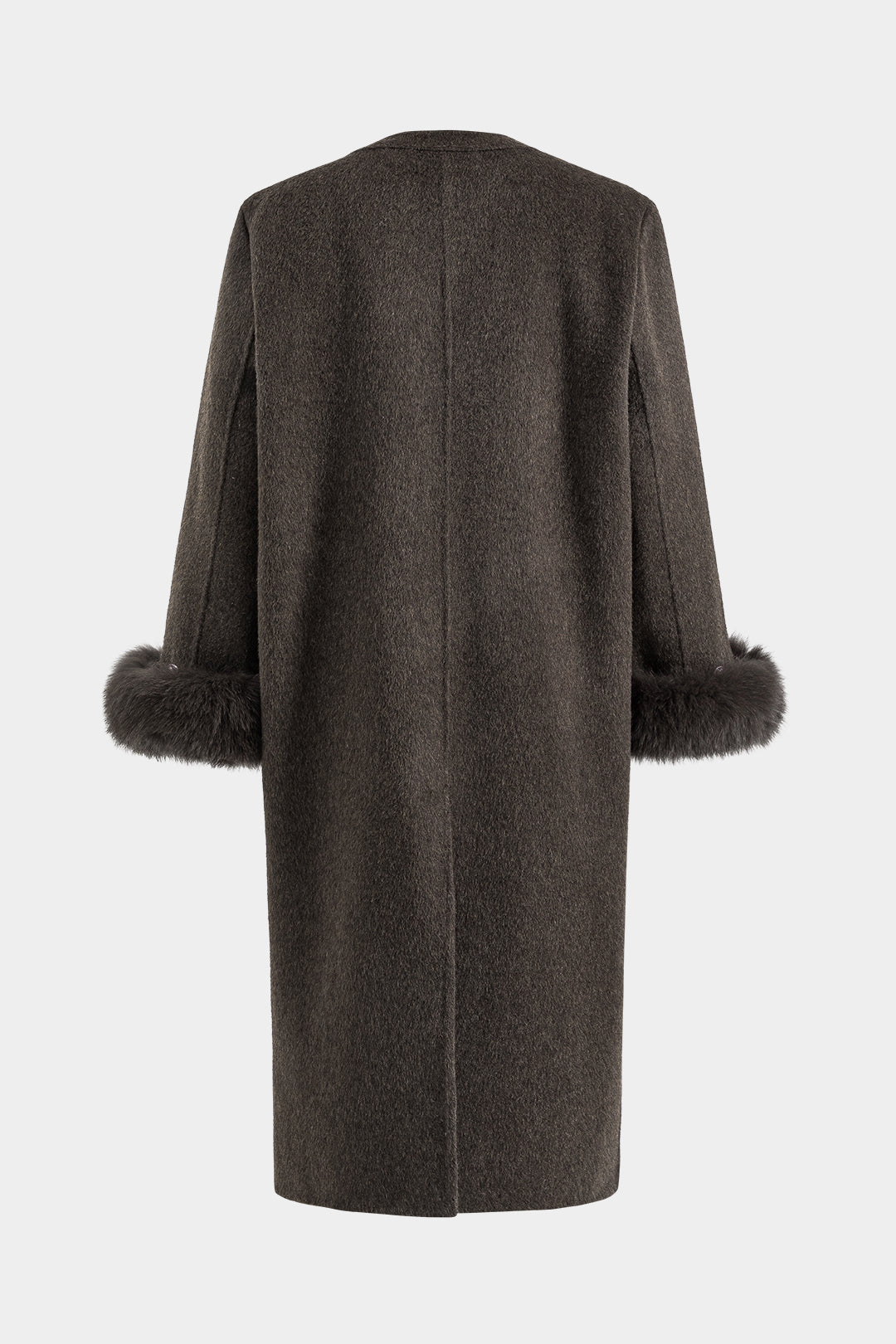 ELEONORA | FUR TRIMMED WOOL COAT