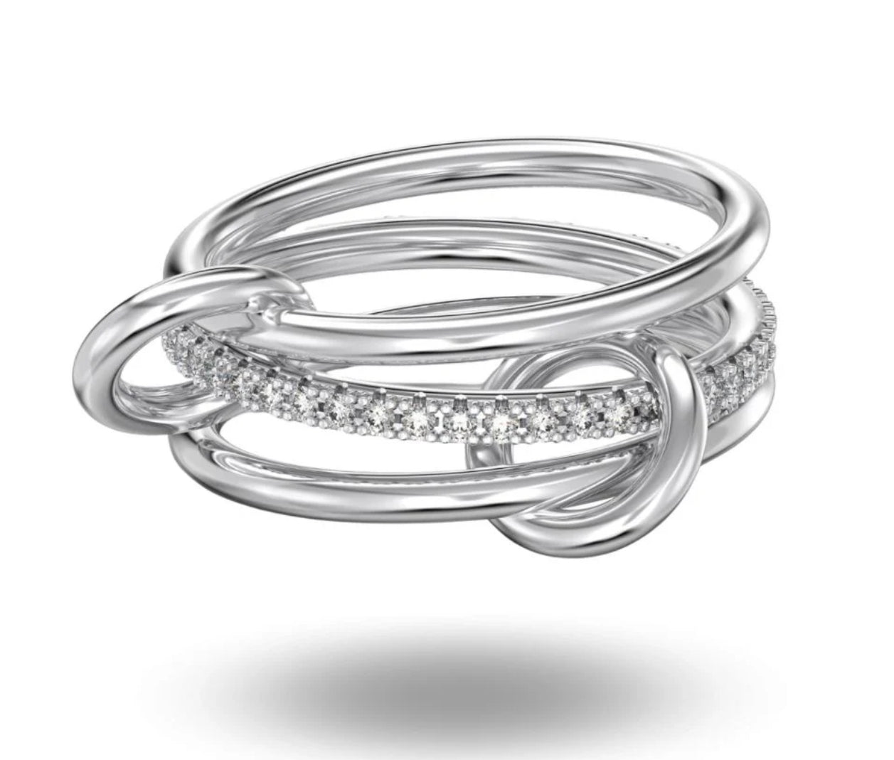 LUMINA INTERLOCK RING Silver