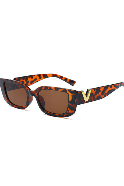 Square Frame Sunglasses BROWN ONE SIZE