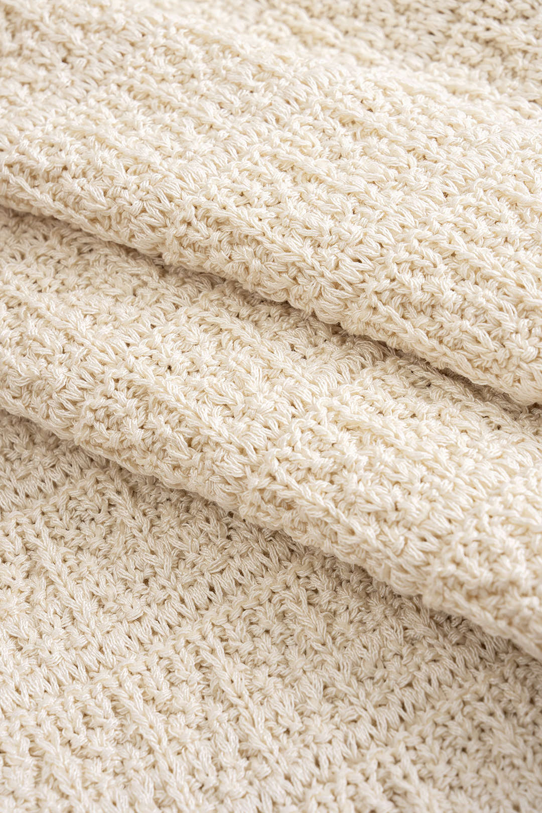 Knit Ribbed Ruffle Mini Skirt BEIGE