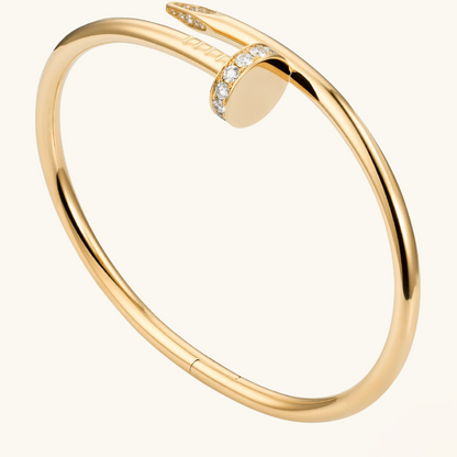 AXIS GOLD NAIL PAVÉ BRACELET