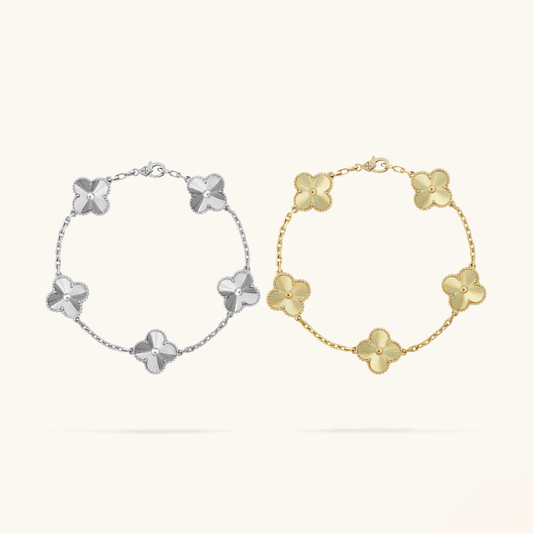 STELLA ORO & ARGENTO CLOVER BRACELET SET