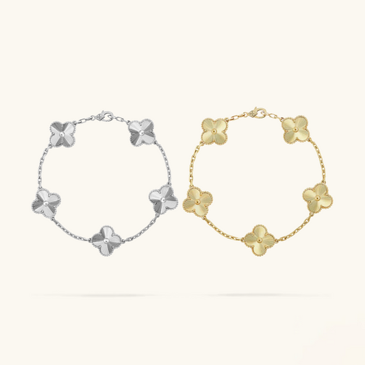 STELLA ORO & ARGENTO CLOVER BRACELET SET