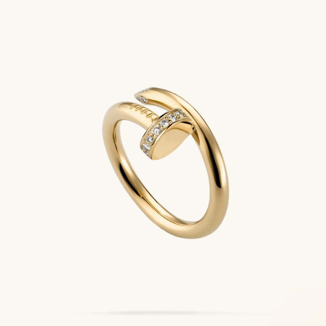AXIS NAIL PAVÉ RING