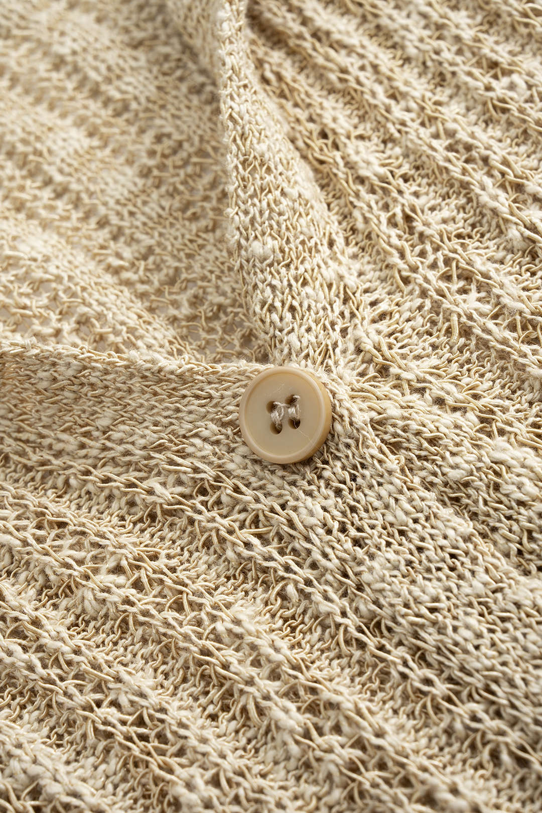 SORAYA | METALLIC KNIT CARDIGAN BEIGE