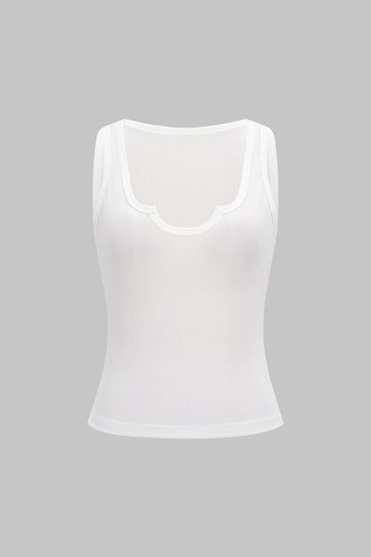 LIV | RIBBED TANK WHITE