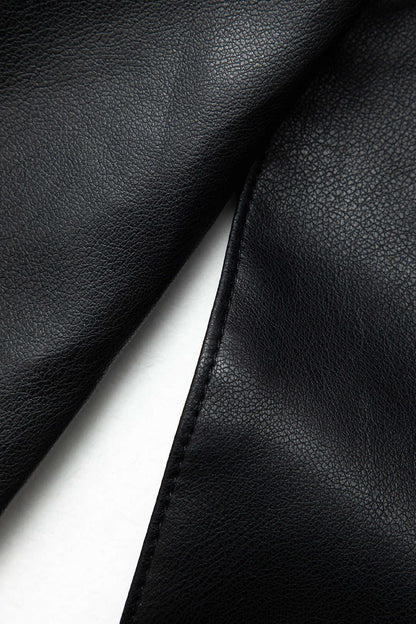 RAVEN | VEGAN LEATHER TRENCH COAT BLACK