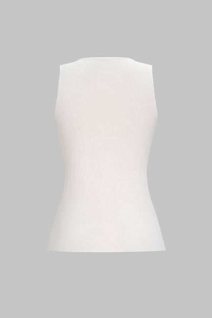 SORRENTO | KNITTED BUTTON UP TANK TOP