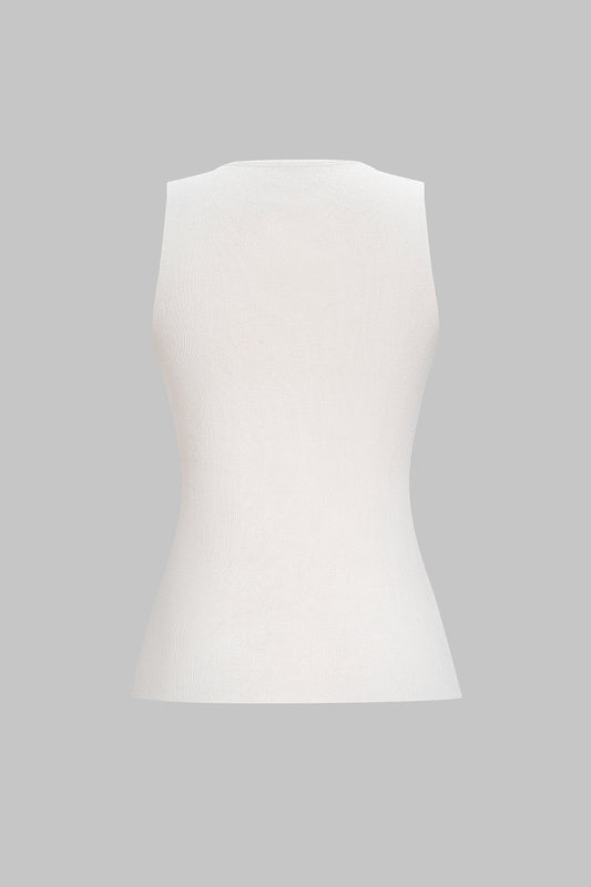 SORRENTO | KNITTED BUTTON UP TANK TOP