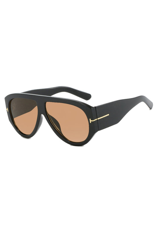 Cat-Eye Frame Sunglasses Contrast Color ONE SIZE