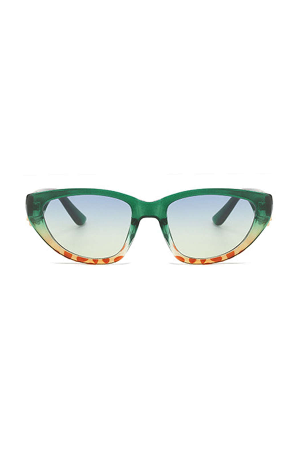 Ombre Cat-eye Sunglasses GREEN ONE SIZE