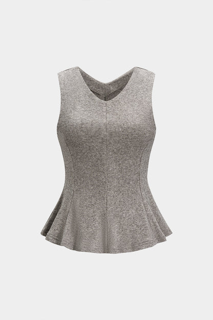 AVELINE | KNIT PEPLUM TOP
