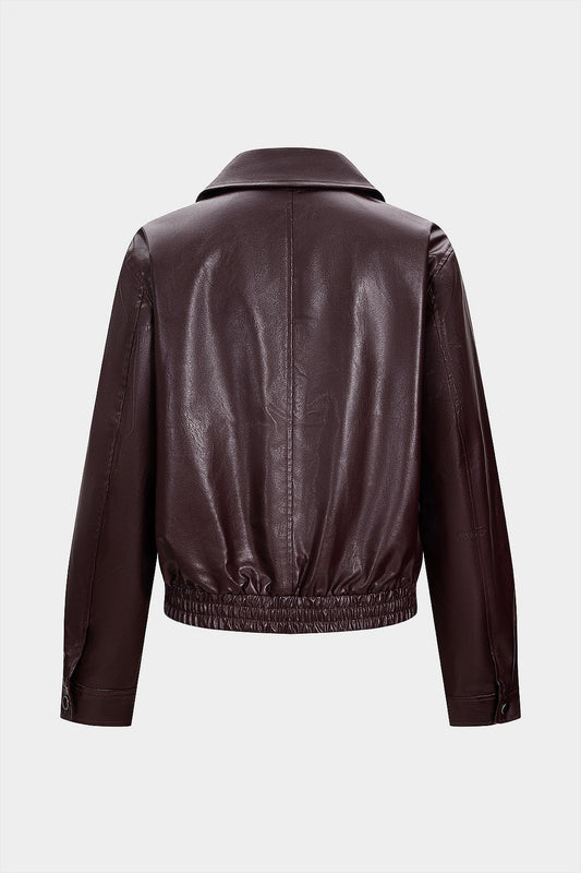 VELORA | CROPPED LEATHER JACKET