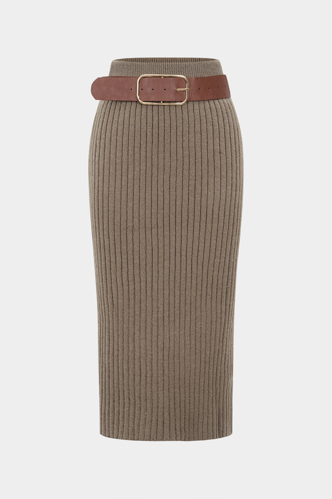 CLARISSE | RIBBED KNIT PENCIL SKIRT