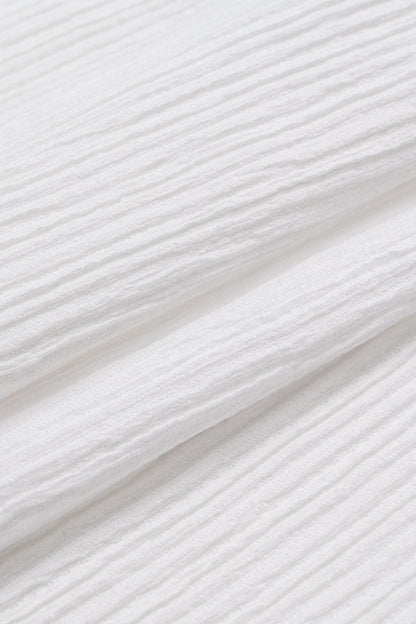 Backless Pearl Chain Halter Neck Sleeveless Tank Top And Skirt Set WHITE