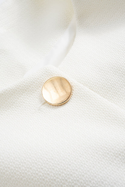 CAROLA | CROPPED BUTTON TOP IVORY