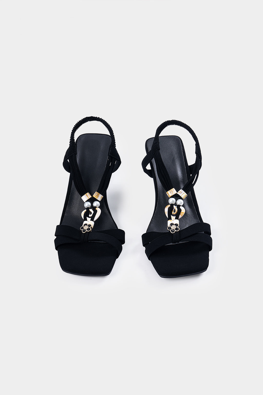 LIVIA EMBELLISHED SANDALS BLACK
