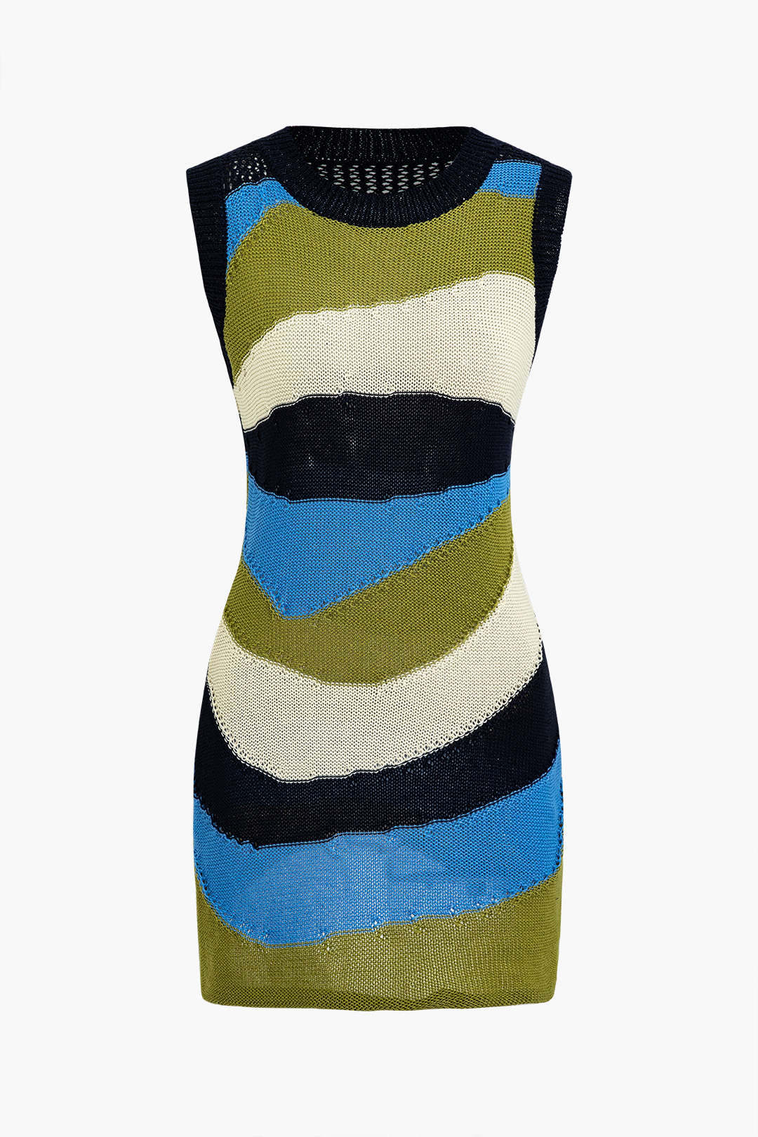 NOEMI | MULTICOLOR STRIPED KNIT MINI DRESS MULTICOLOR