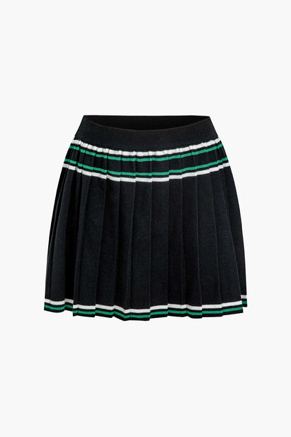 IVY | PLEATED TENNIS SKIRT BLACK