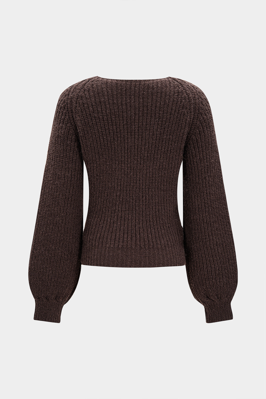 MIREIA | KNIT WRAP CARDIGAN BROWN