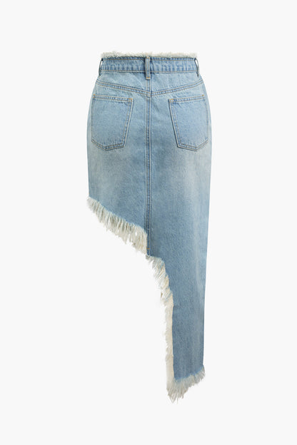 NOVA | ASYMMETRIC DENIM SKIRT