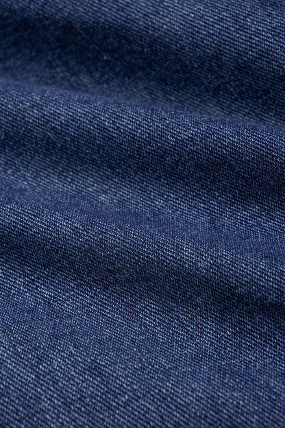 Denim Contrast High Waist Pocket Jeans DARK WASH BLUE