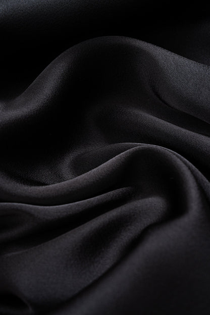 NOCTARA | LACE CORSET DRAPED DRESS BLACK