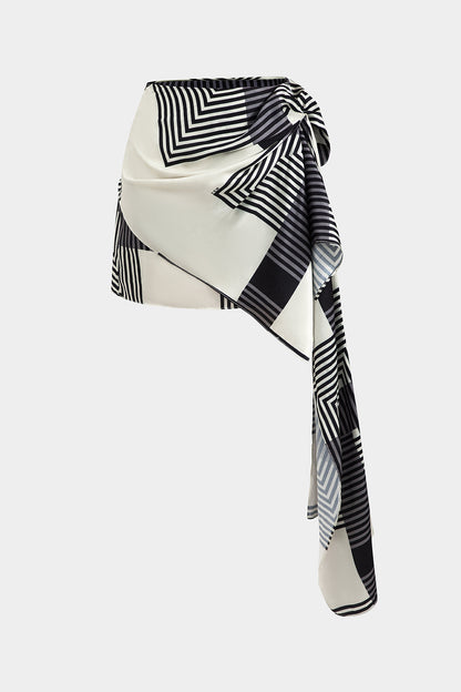LYRA | GRAPHIC DRAPED SKIRT