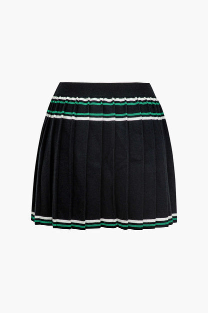 IVY | PLEATED TENNIS SKIRT BLACK