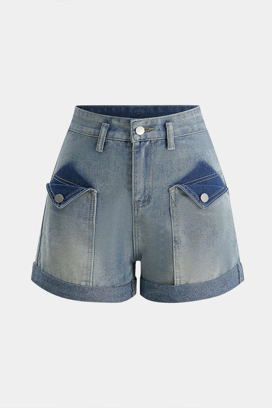 NERIA | UTILITY DENIM SHORTS
