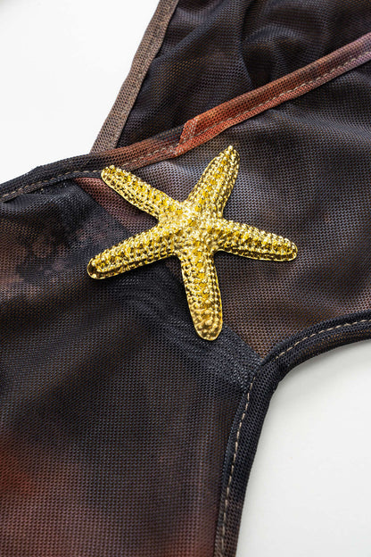 CORALIA | STARFISH HALTER MIDI DRESS