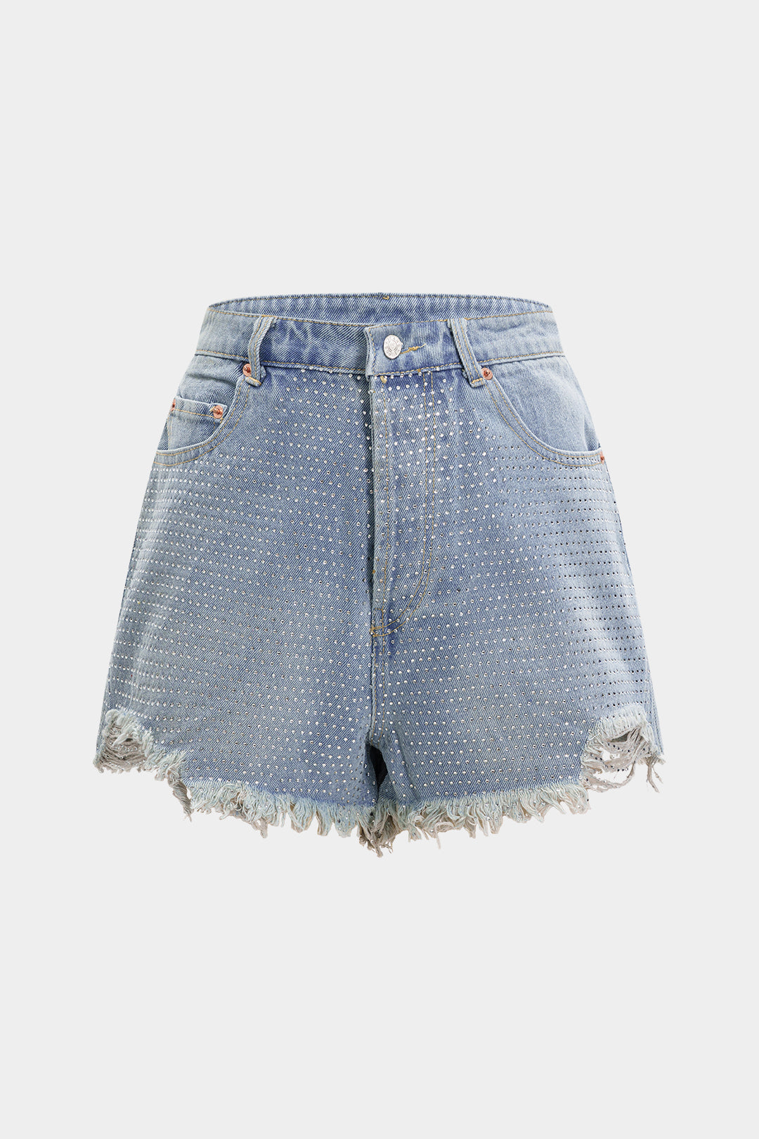 LEONIE | RHINESTONE DENIM SHORTS