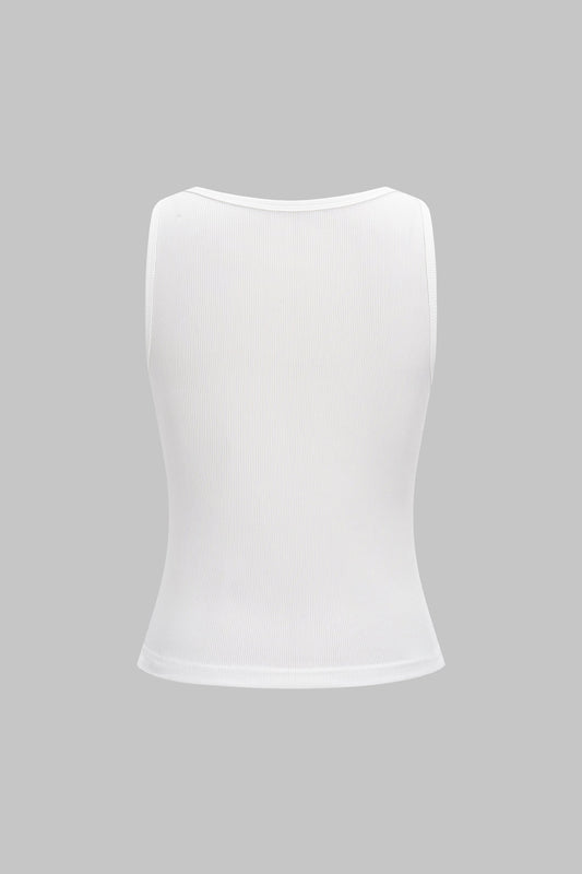 LIV | RIBBED TANK WHITE