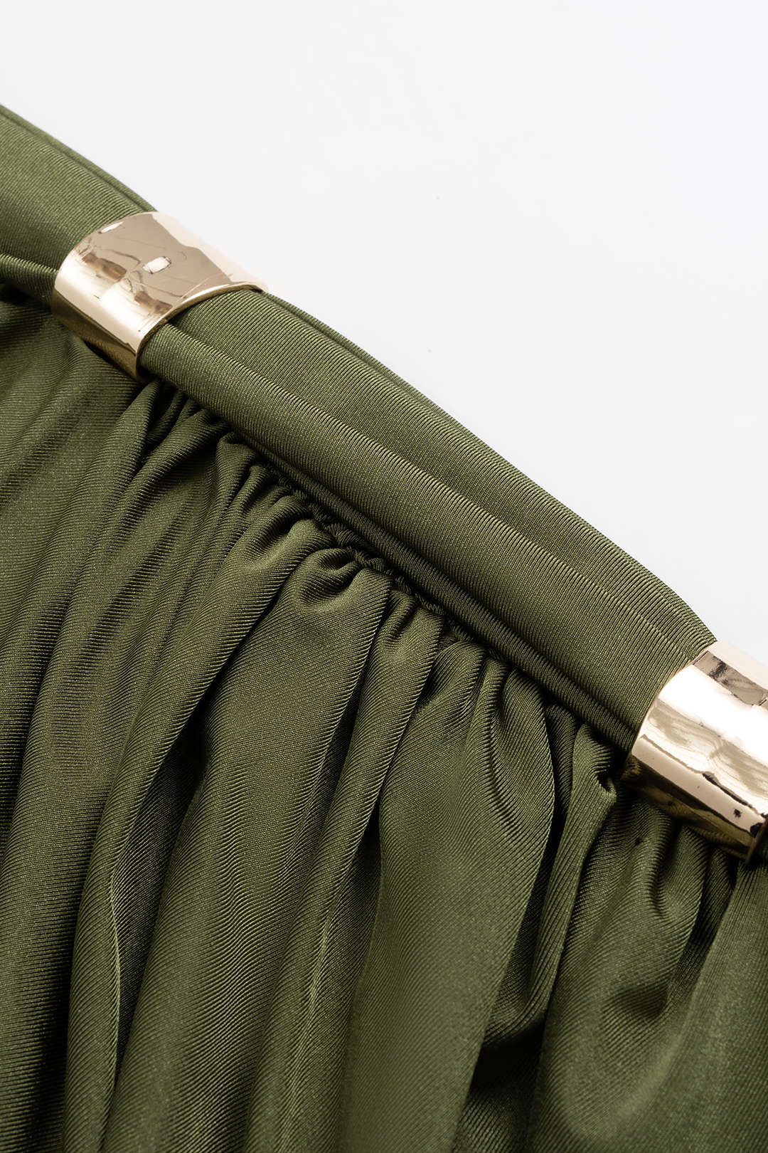 AURORA | ASYMMETRIC ELEGANCE MINI DRESS OLIVE